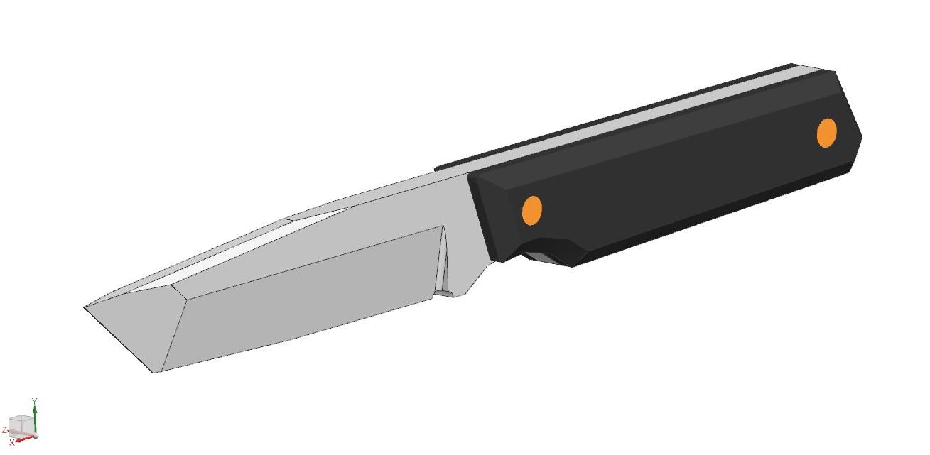 How To Make A Tanto Knife Free Pdf Template And 3d Model