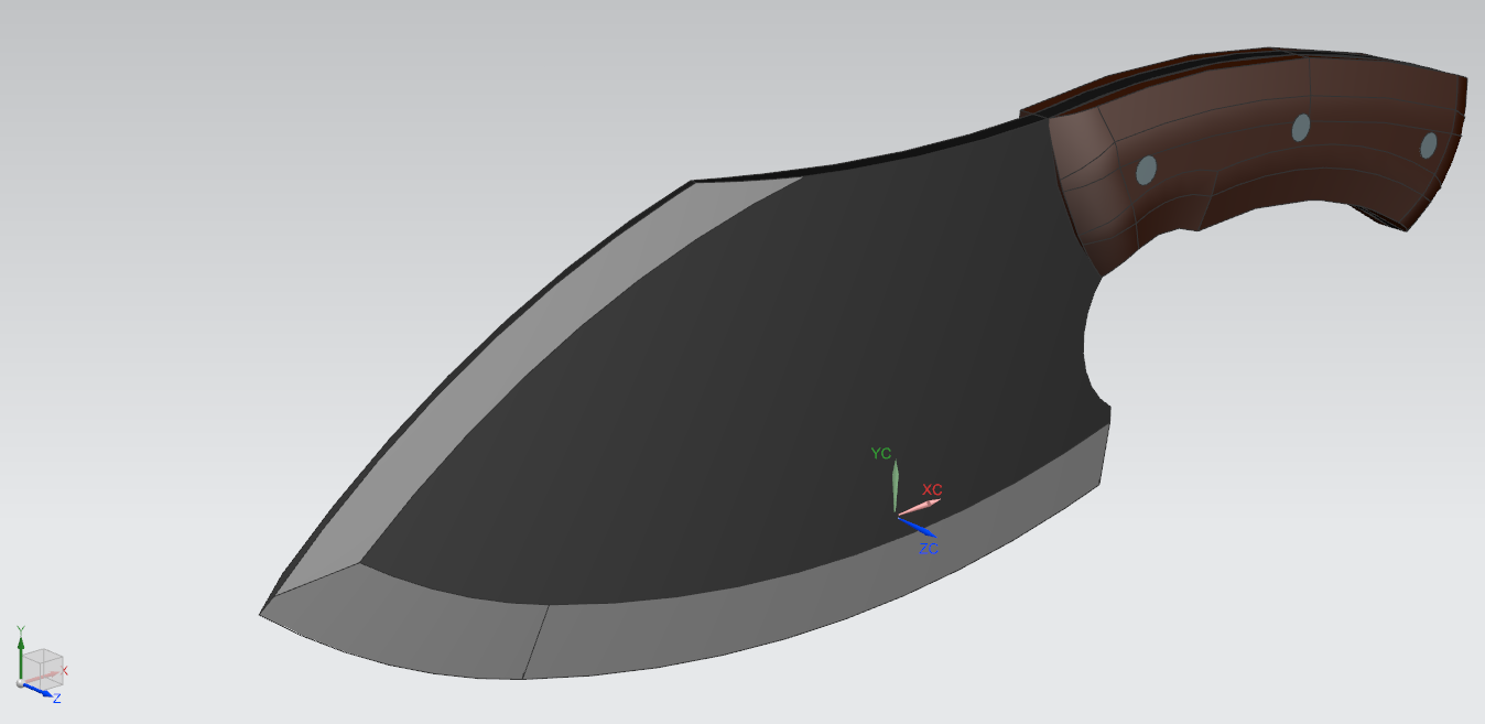 cleaver knife 3d CAD model