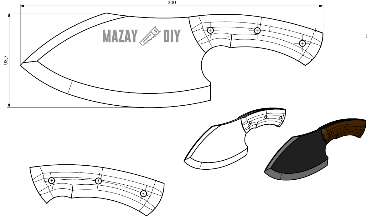cleaver knife template