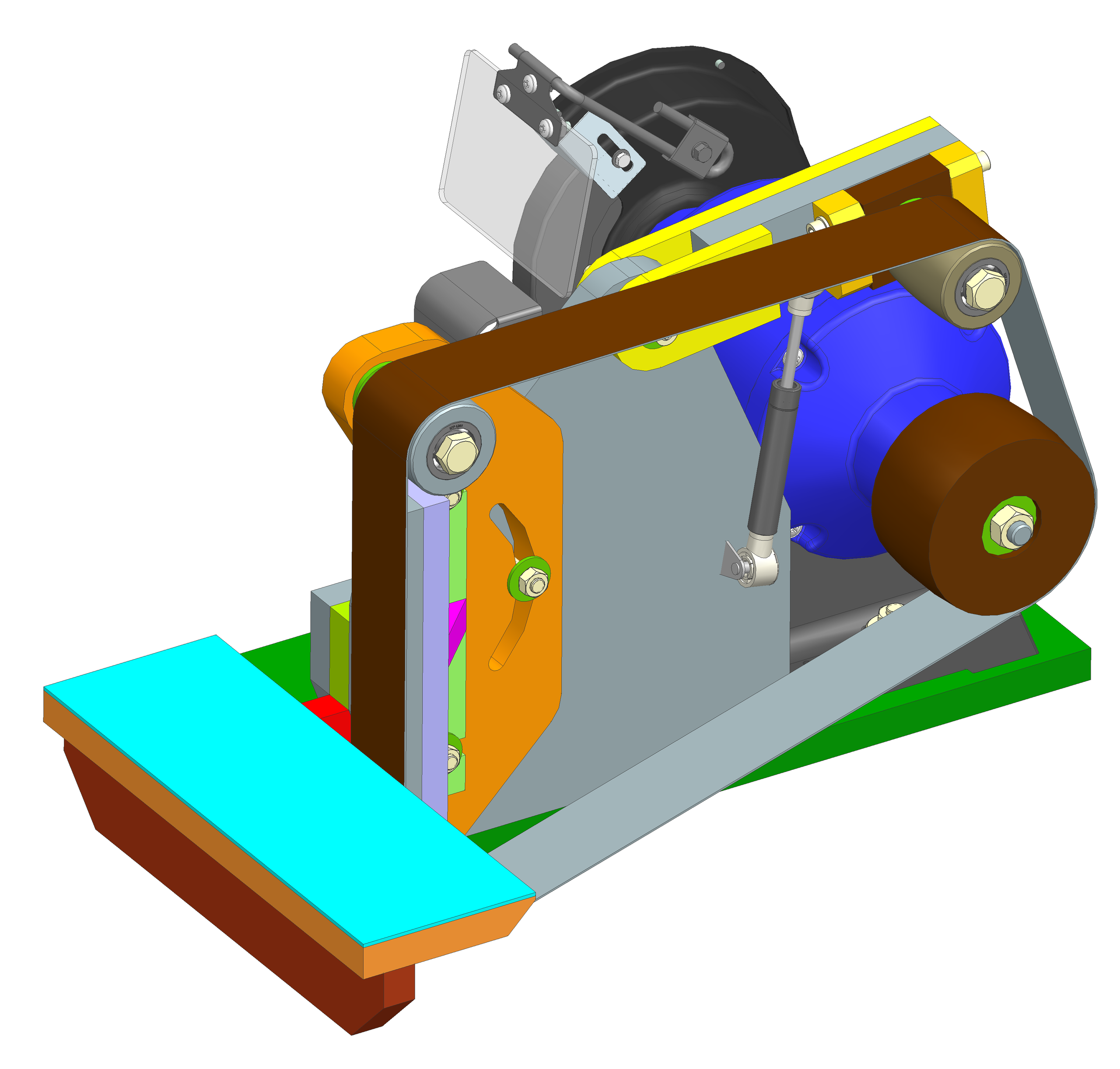 3D CAD model homemade 2x48 knife making belt grinder