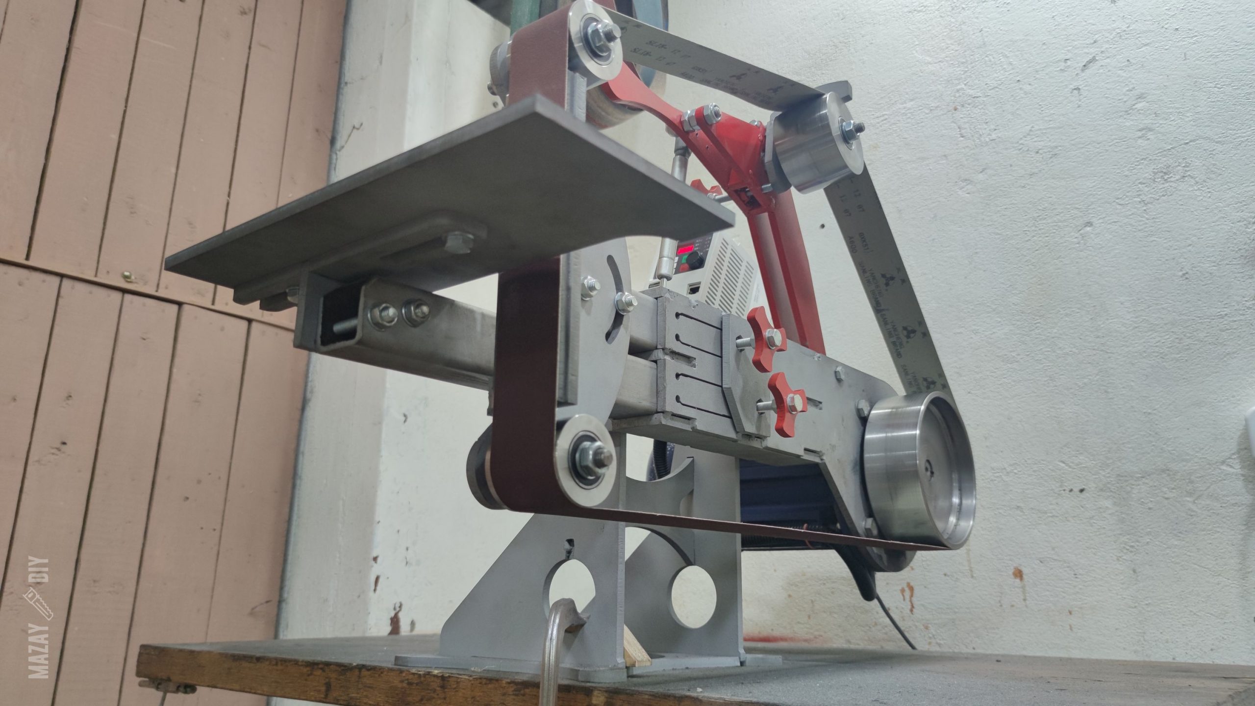 homemade 2x72 belt grinder 