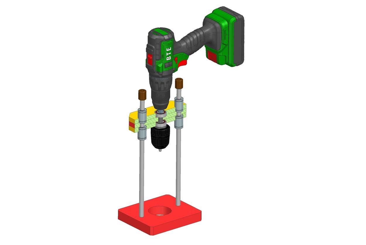 DIY Straight Hole Drill Guide Jig — Free plans and 3D model