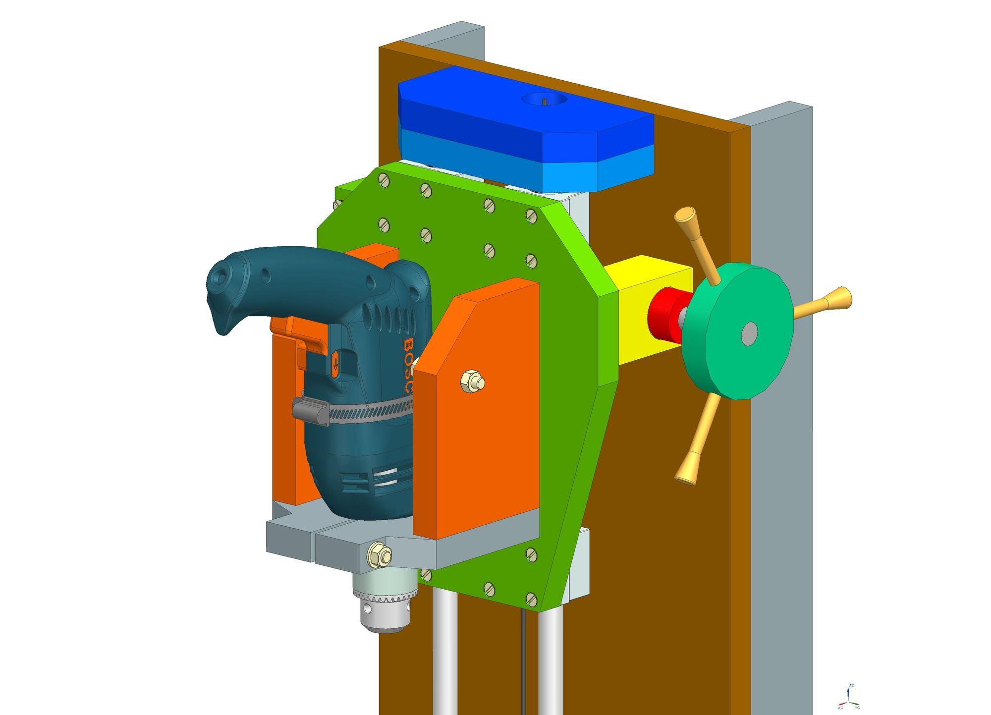 drill press machine 3D model