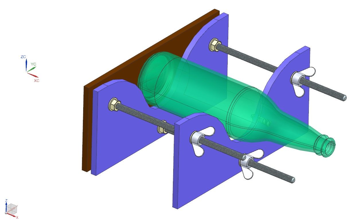 glass bottle cuttung jig 3D model