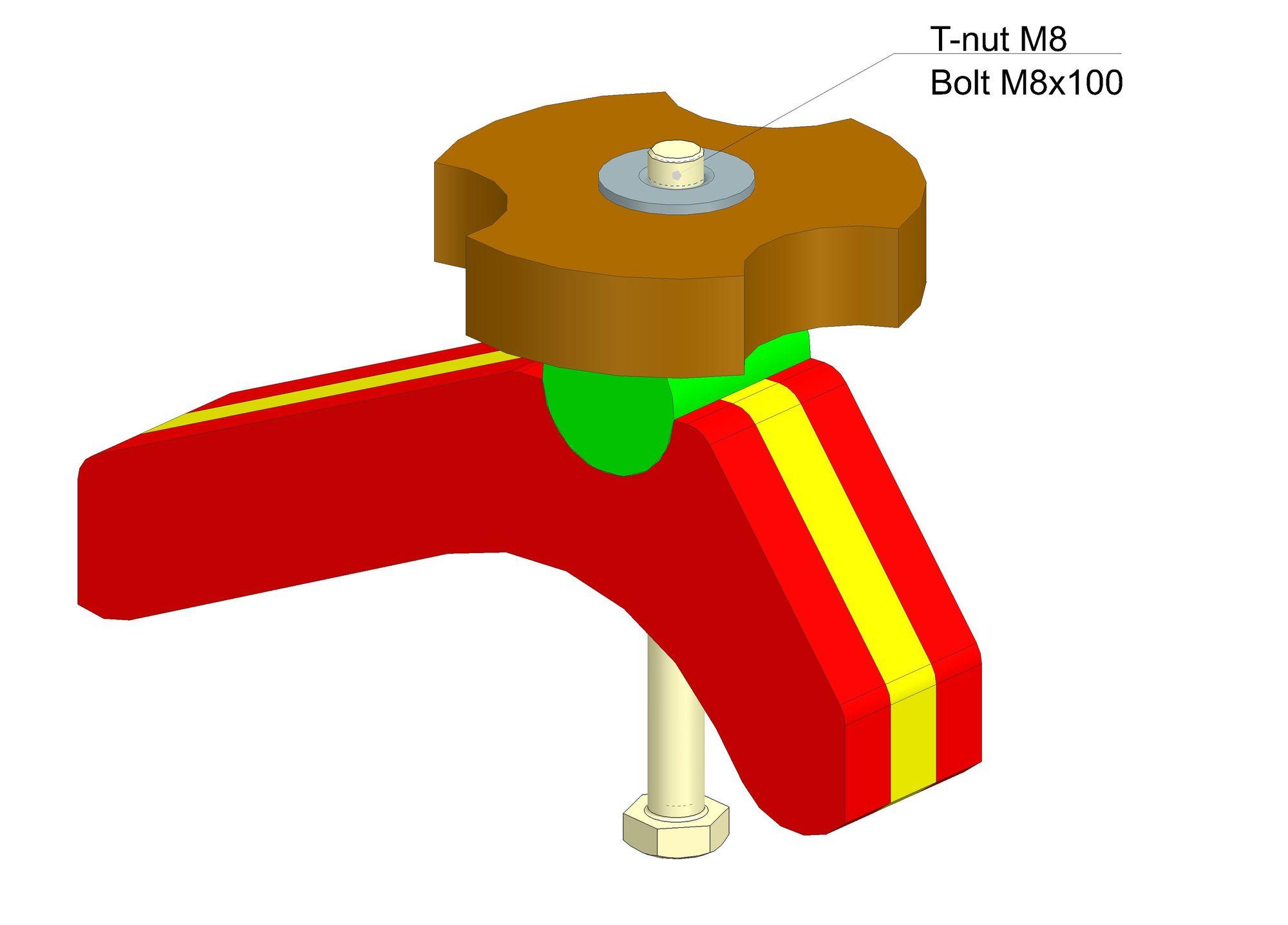 DIY T-track Hold Down Clamps — Free templates and 3D model