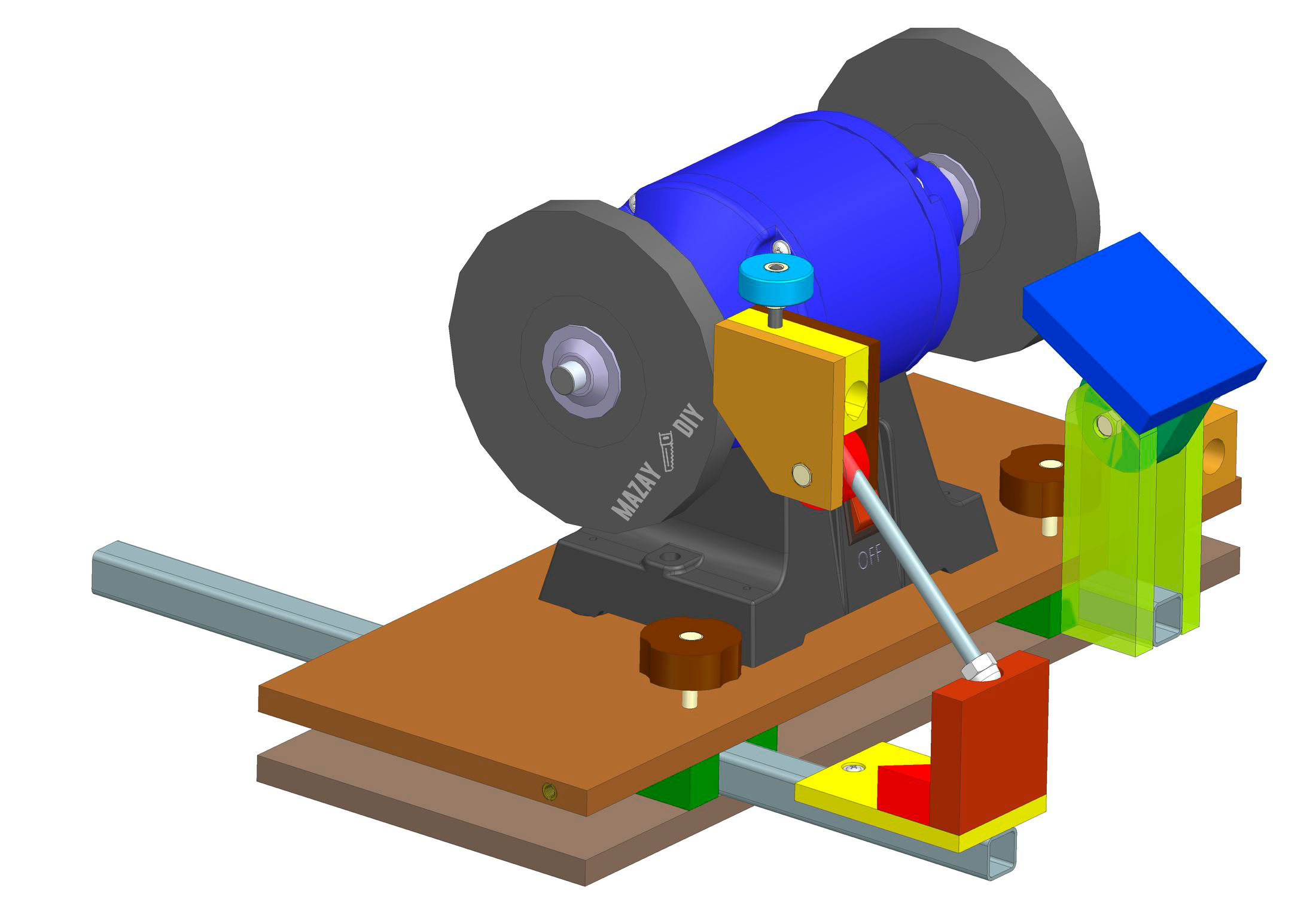 DIY Sharpening System For Lathe Turning Tools Plans and 3D model