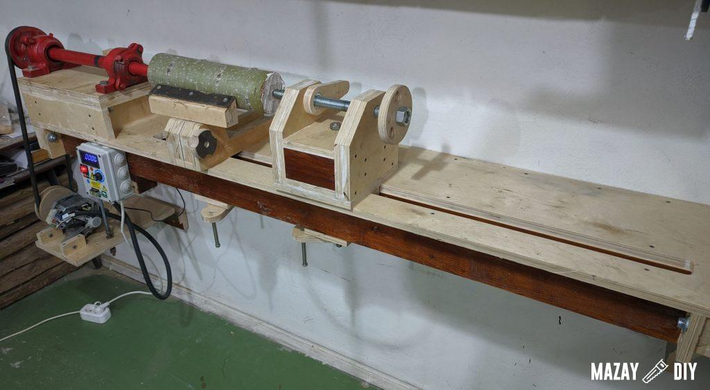 Homemade wood Lathe machine — Free Plans and 3D model