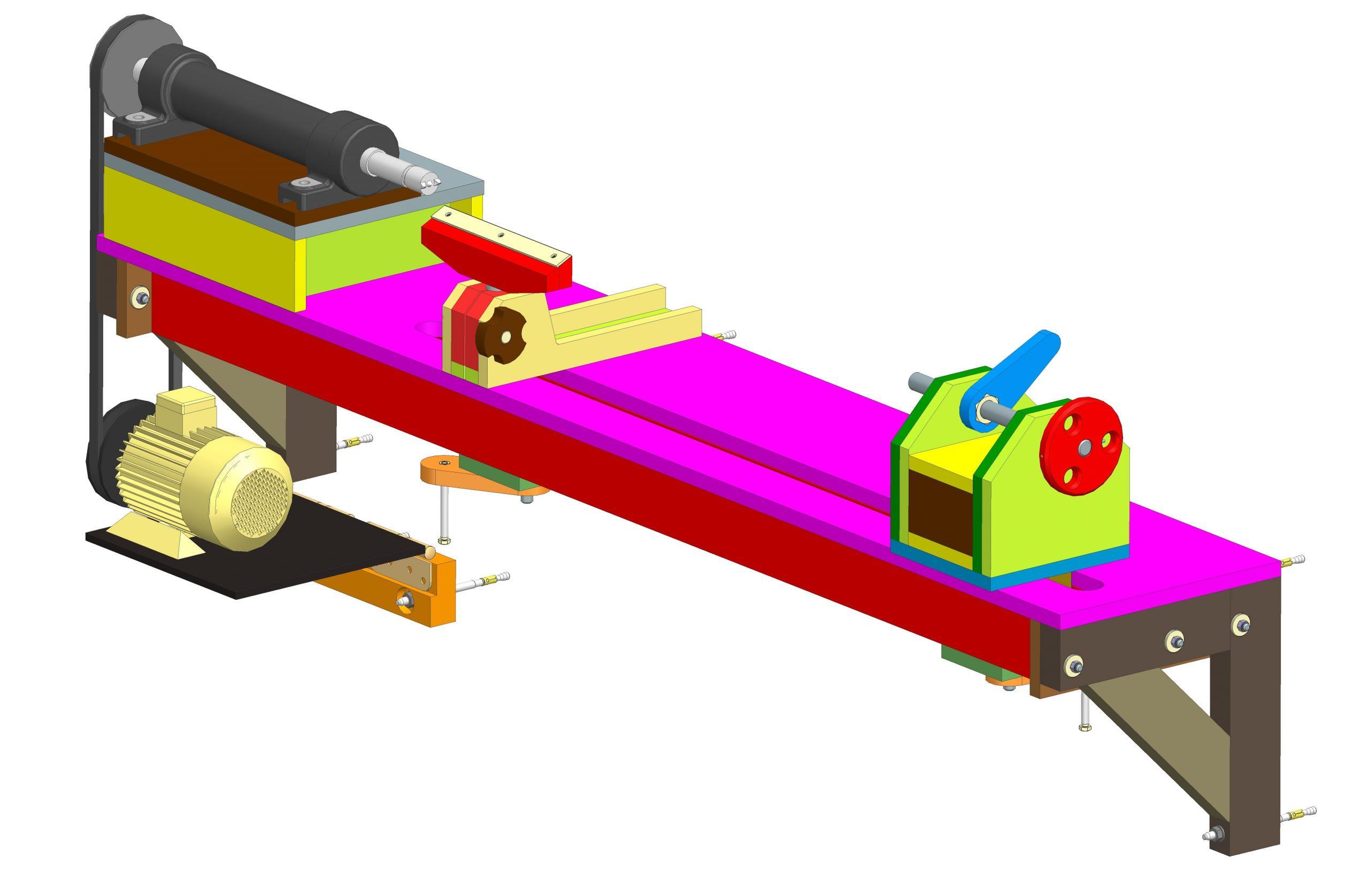 lathe cad model